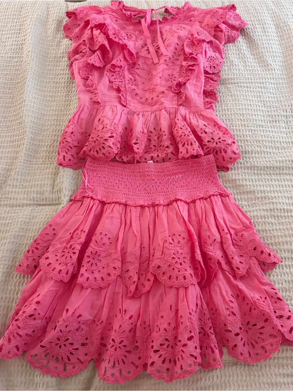 Love The Label Eyelet Ruffle Set
